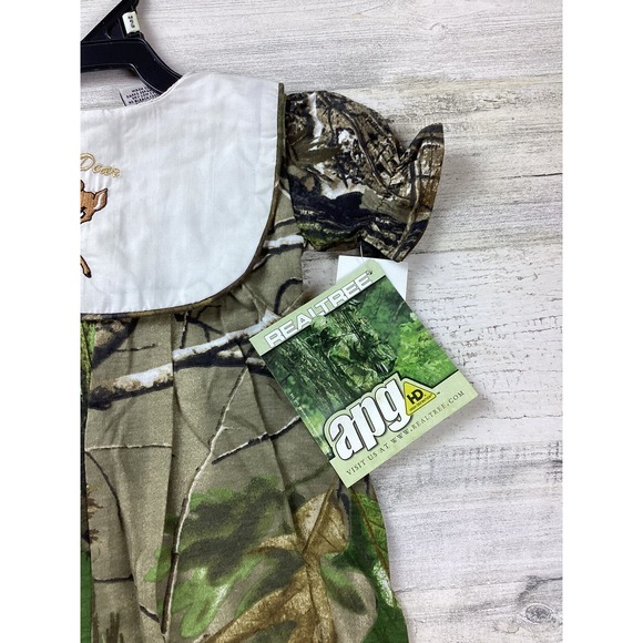 Vintage J. Tuohy's Realtree Baby Camo Jumper Bibbed Embroidered Bambie Deer - Picture 3 of 8